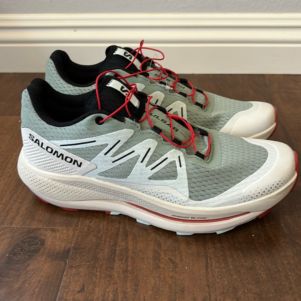 NEW Salomon Pulsar Trail Womens 8.5 Running Shoes Teal White